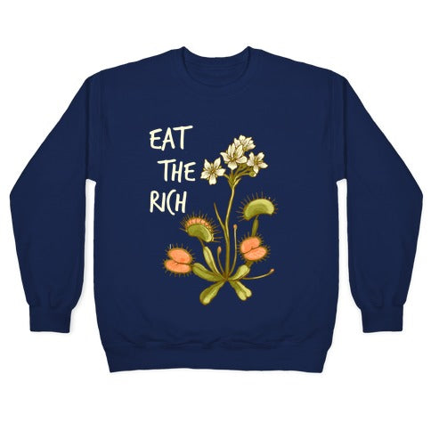 Eat The Rich Venus Fly Trap Crewneck Sweatshirt T-Shirts, Hoodie | PureTeeCo.com (Image 4)
