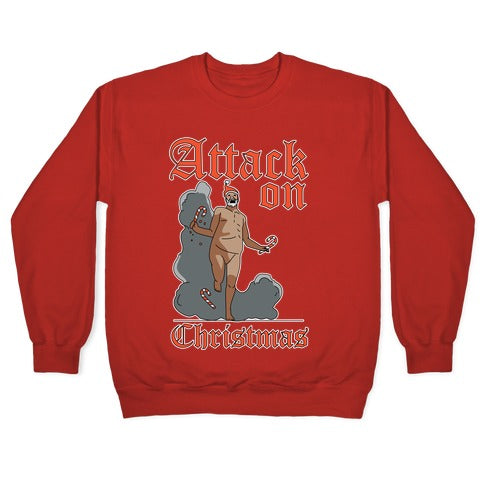 Attack On Christmas Crewneck Sweatshirt T-Shirts, Hoodie | PureTeeCo.com (Image 5)