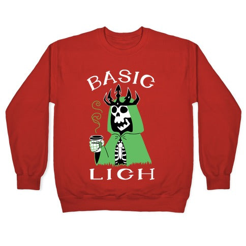 Basic Lich Crewneck Sweatshirt T-Shirts, Hoodie | PureTeeCo.com (Image 5)
