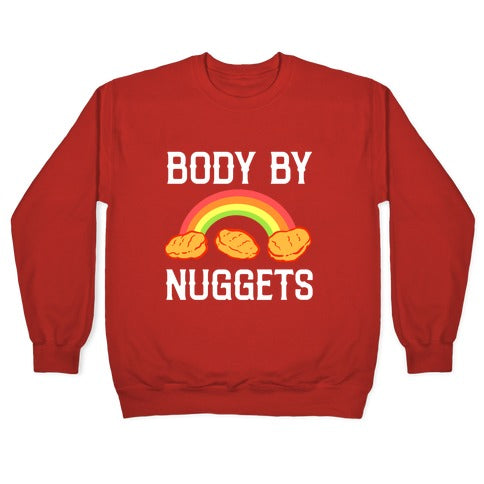 Body By Nuggets Crewneck Sweatshirt T-Shirts, Hoodie | PureTeeCo.com (Image 5)