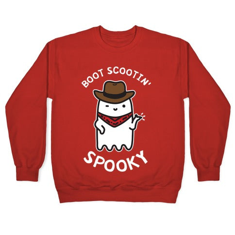 Boot Scootin' Spooky Crewneck Sweatshirt T-Shirts, Hoodie | PureTeeCo.com (Image 5)