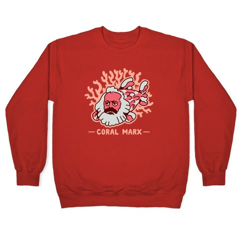 Coral Marx Crewneck Sweatshirt T-Shirts, Hoodie | PureTeeCo.com (Image 5)