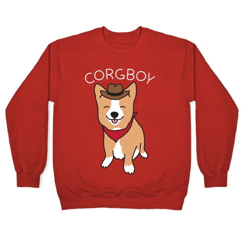 Corgboy Cowboy Corgi Crewneck Sweatshirt T-Shirts, Hoodie | PureTeeCo.com (Image 5)