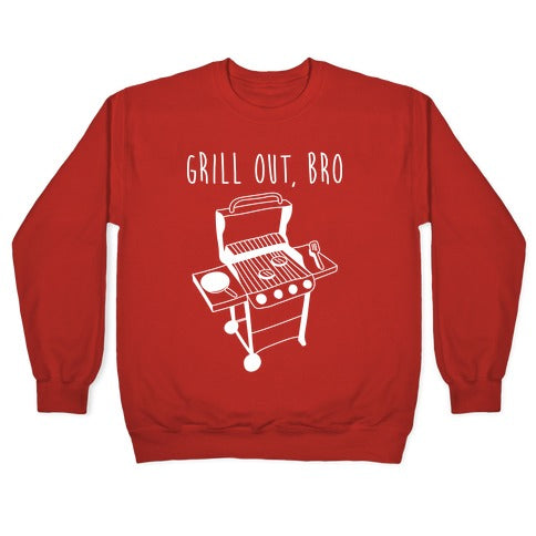 Grill Out, Bro Crewneck Sweatshirt T-Shirts, Hoodie | PureTeeCo.com (Image 5)