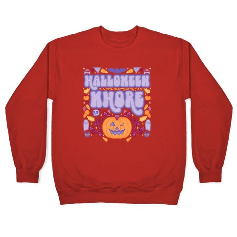 Halloween Whore Crewneck Sweatshirt T-Shirts, Hoodie | PureTeeCo.com (Image 5)