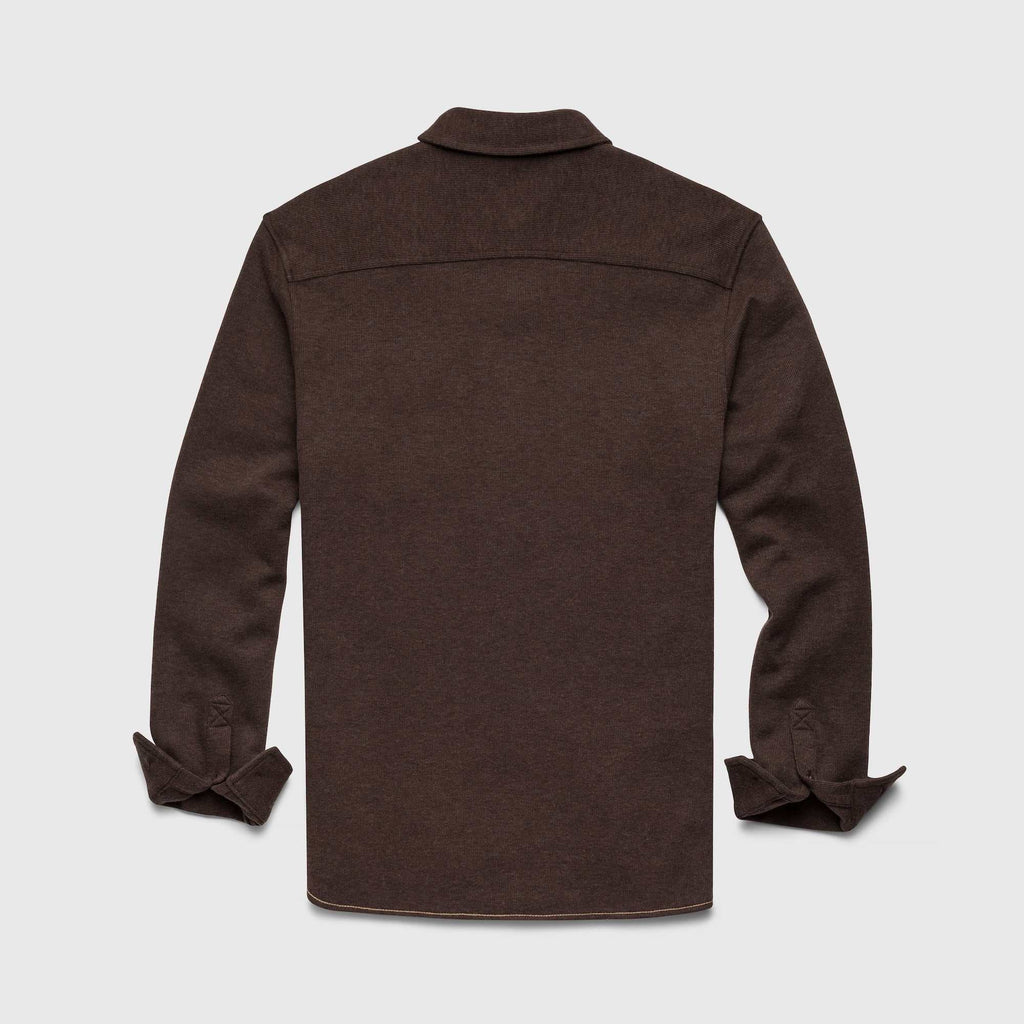 Brian Rib Knit Shirt - Dark Brown Heather Hoodie, Sweatshirt | PureTeeCo.com (Image 2)