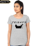 Friends Girlâ€™s Grey T-Shirt Hoodie, Sweatshirt | PureTeeCo.com