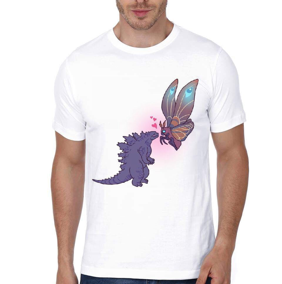 Godzilla Loves Mothra White T-Shirt Hoodie, Sweatshirt | PureTeeCo.com
