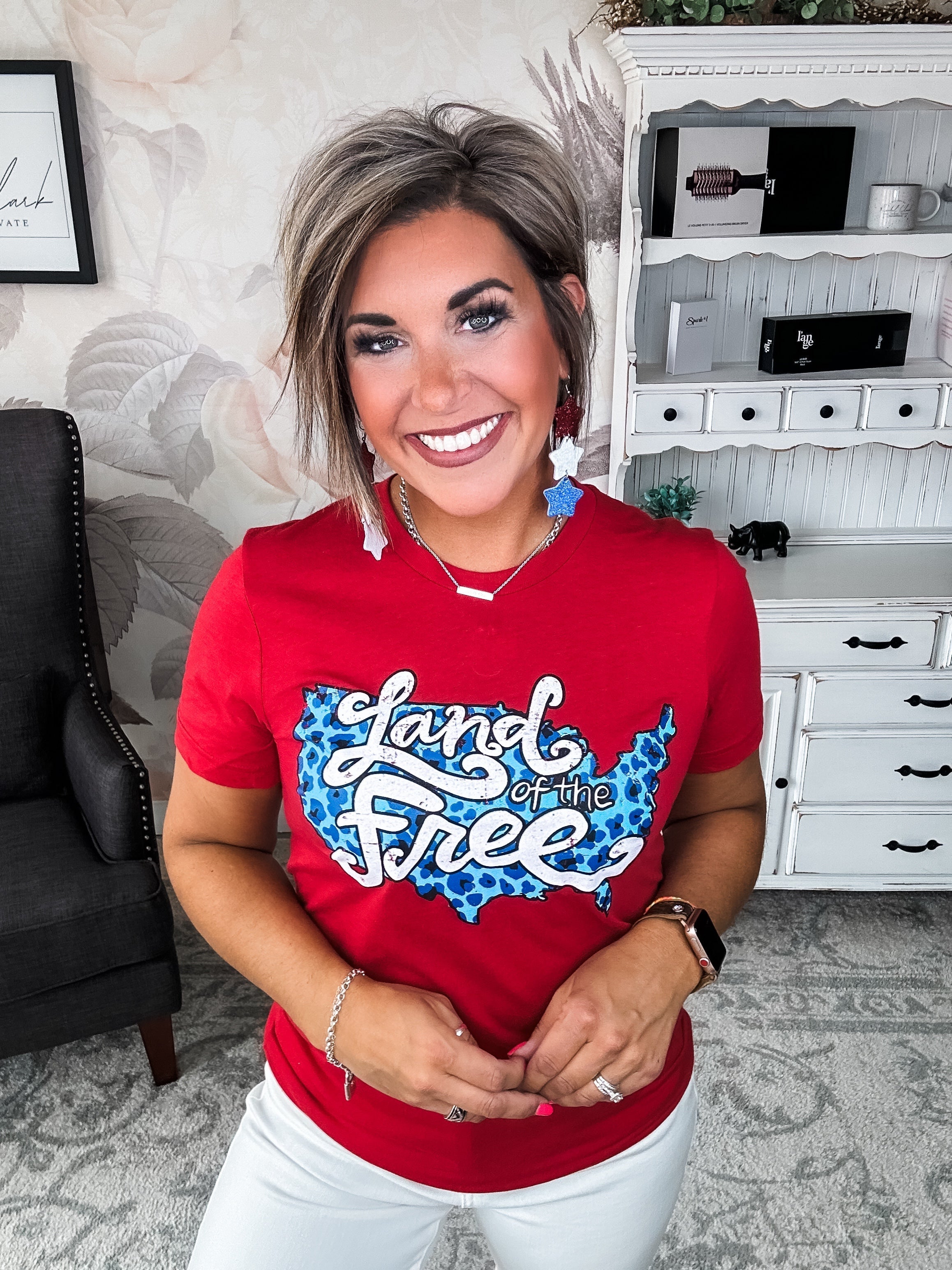 Land of the Free Graphic Tee Hoodie, Sweatshirt | PureTeeCo.com (Image 5)