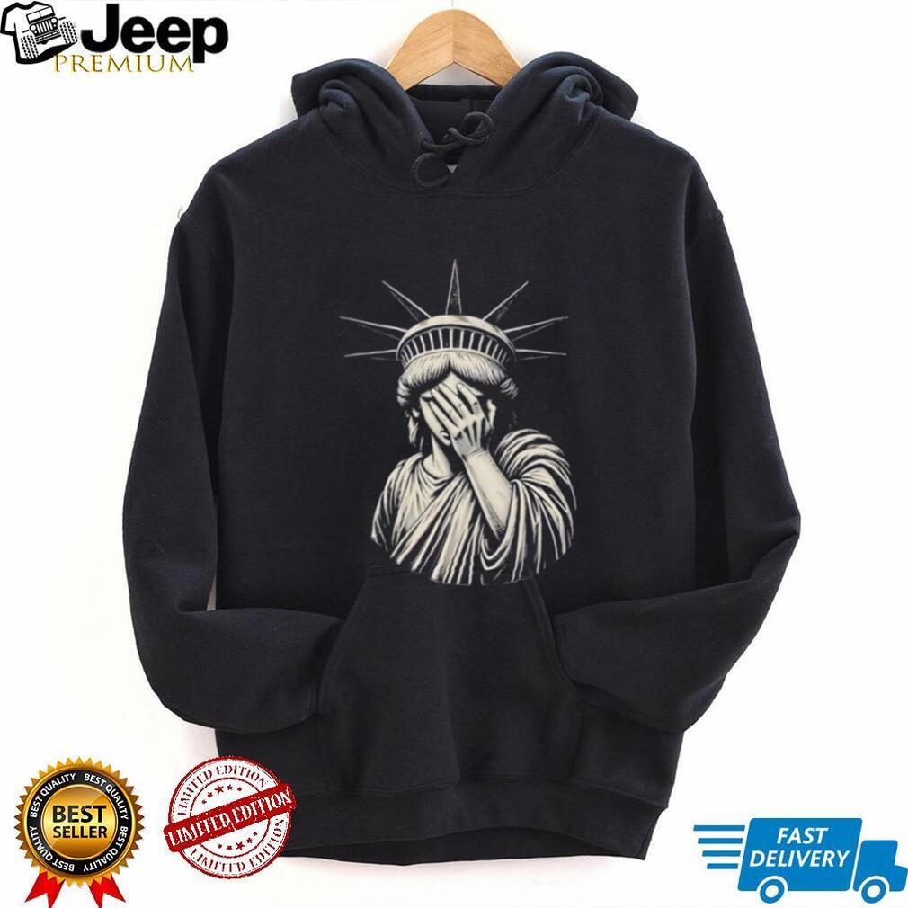 Statue of Liberty facepalm illustrated shirt