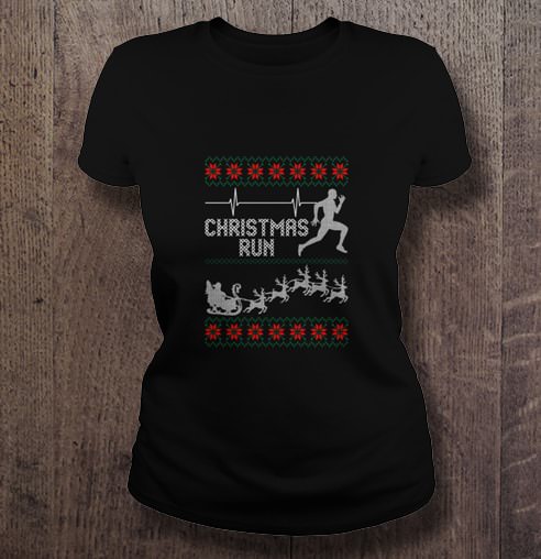 Run running runner ugly Christmas sweater