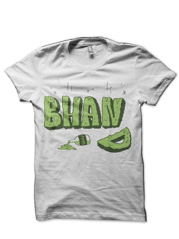 Bhand White Half Sleeve T-Shirt Hoodie, Sweatshirt | PureTeeCo.com