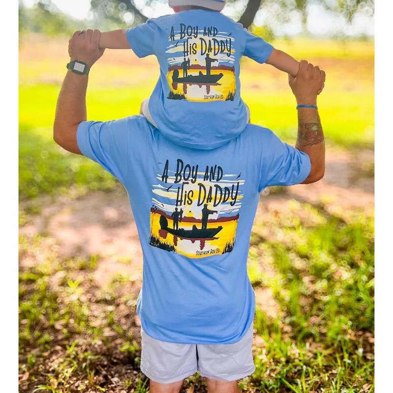 A Boy and His Daddy Tee, Adult and Youth Matching Shirt, Perfect Gift for Fathers and Sons Hoodie, Sweatshirt | PureTeeCo.com