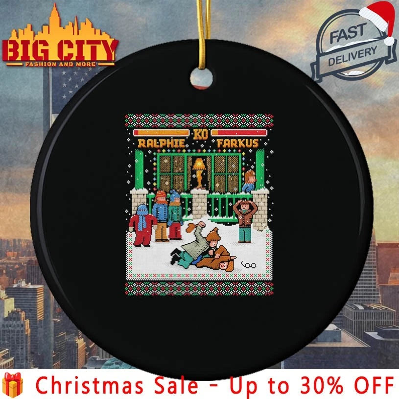 A Christmas Fight Ralphie KO Farkus ugly christmas shirt