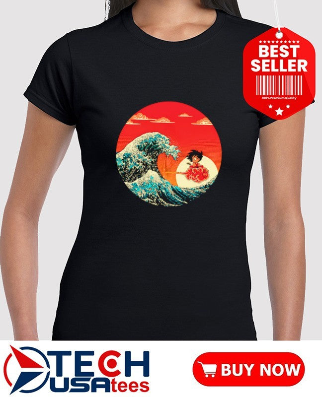 A Cloud Over Kanagawa Wave Goku shirt