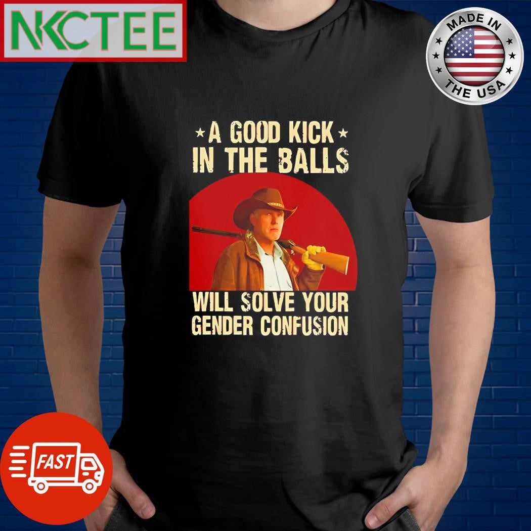 A good kick in the balls Will Solve your gender confusion shirt
