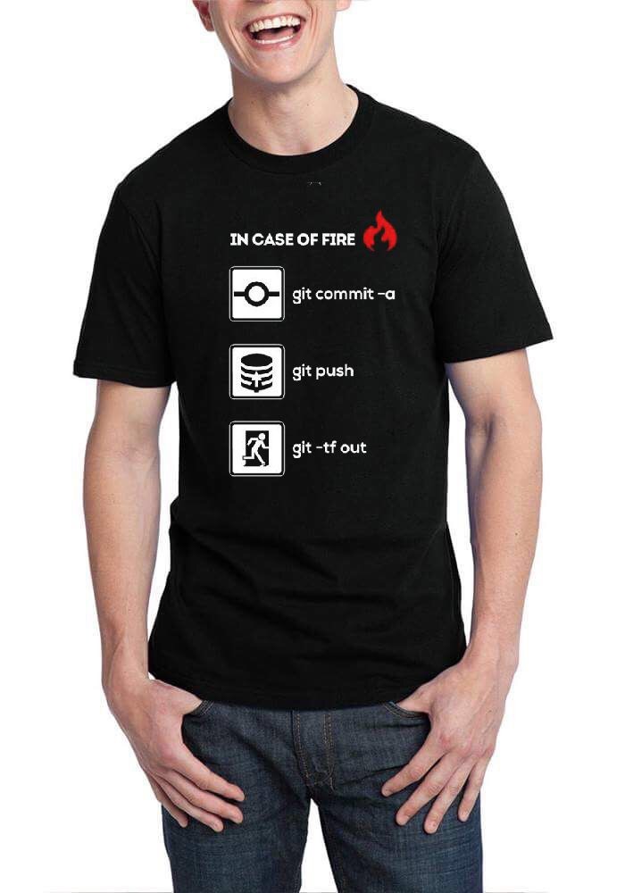 In Case Of Fire Git Black T-Shirt Hoodie, Sweatshirt | PureTeeCo.com