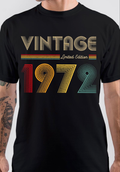 Vintage 1972 Birthday T-Shirt Hoodie, Sweatshirt | PureTeeCo.com