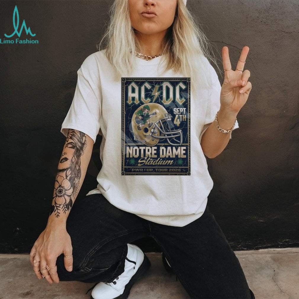 ACDC Band Notre Dame Stadium PWR up Tour 2026 shirt