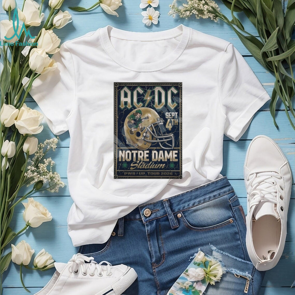 ACDC Band Notre Dame Stadium PWR up Tour 2026 shirt