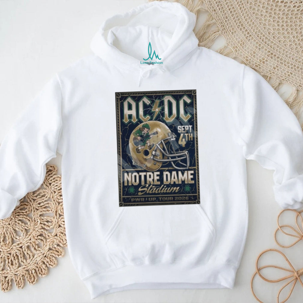 ACDC Band Notre Dame Stadium PWR up Tour 2026 shirt