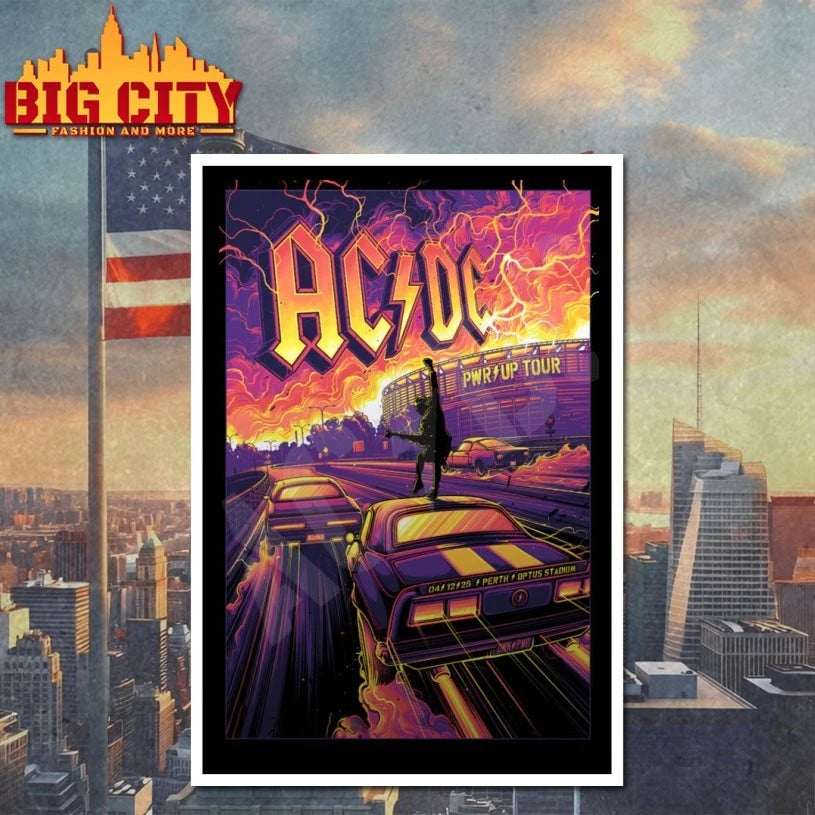ACDC December 4 2025 At Optus Stadium Show Poster shirt