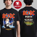 ACDC Perth Australia 2025 Event Tee PWR Up Tour At Optus Stadium On December 4 2025 Two Sided Shirt
