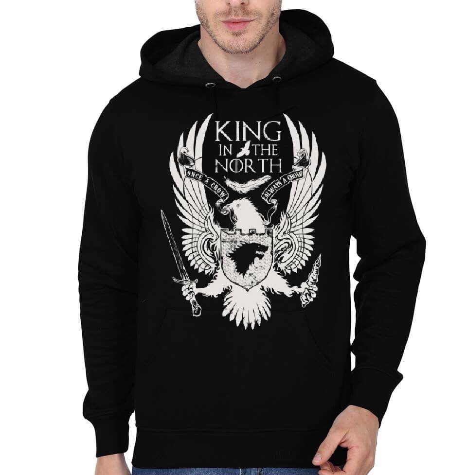 King In The North Black Sweatshirt T-Shirts, Hoodie | PureTeeCo.com