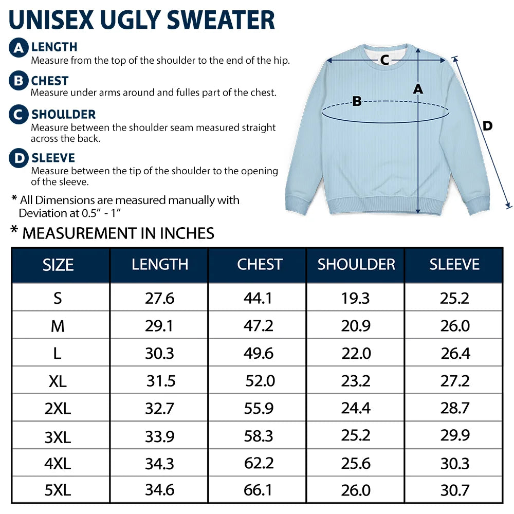 Funny Christmas Gift For Bald Dad Papa Husband - Personalized Unisex Ugly Sweater