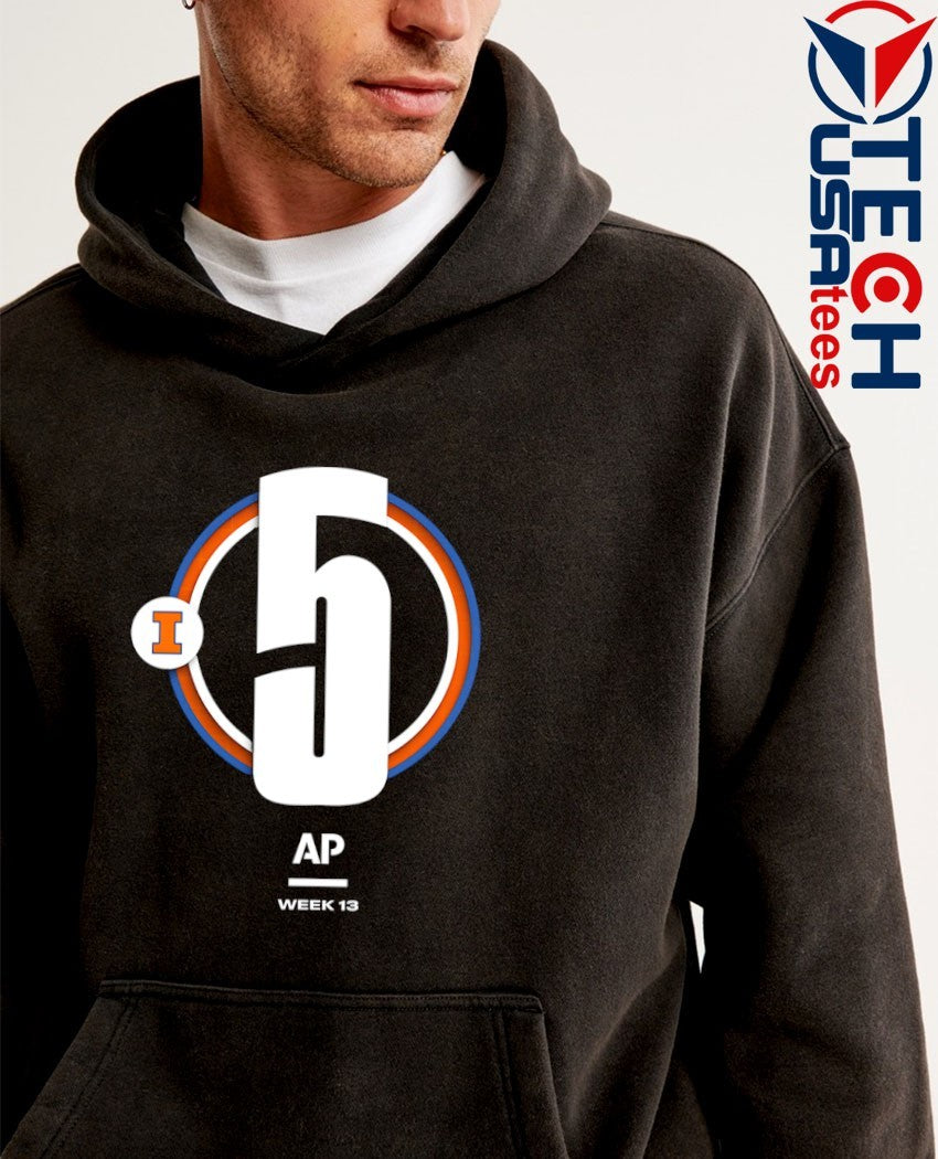 AJ Redd #5 Illinois Fighting Illini Basketball AP Week 13 shirt