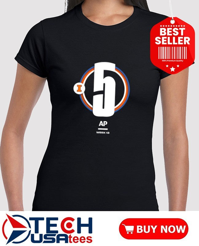 AJ Redd #5 Illinois Fighting Illini Basketball AP Week 13 shirt