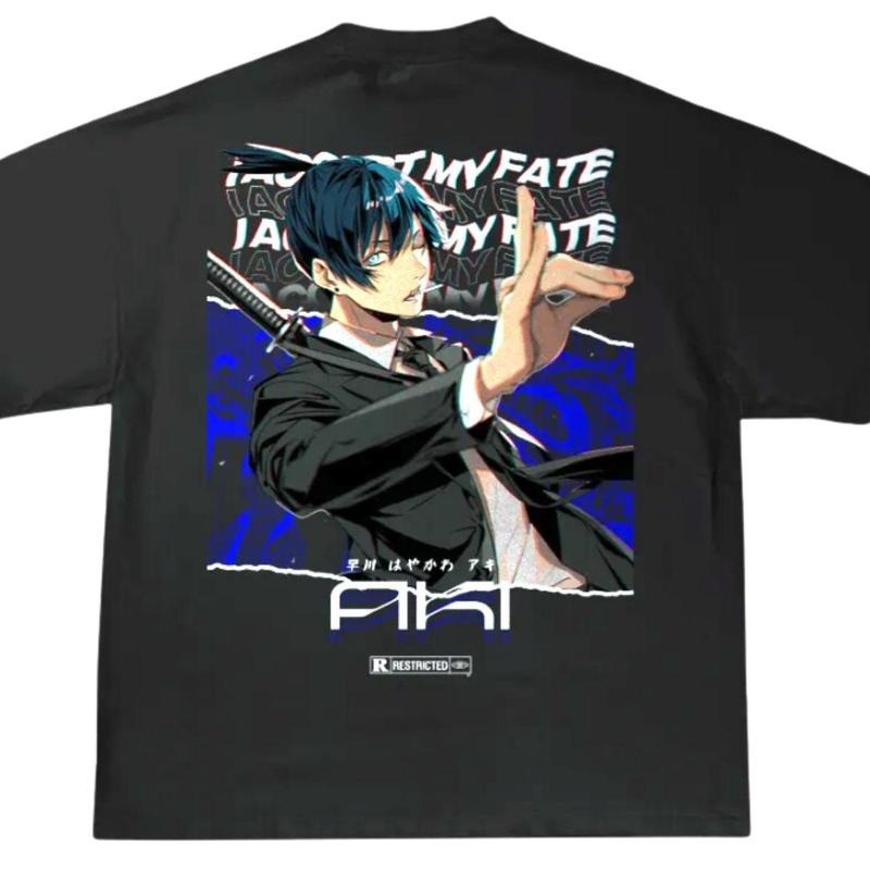 AKI CHAINSAW MAN T-SHIRT, AKI CHAINSAW MAN Shirt, CHAINSAW MAN Shirt, Anime Shirt, Anime Merch, Men vintage tee Top...