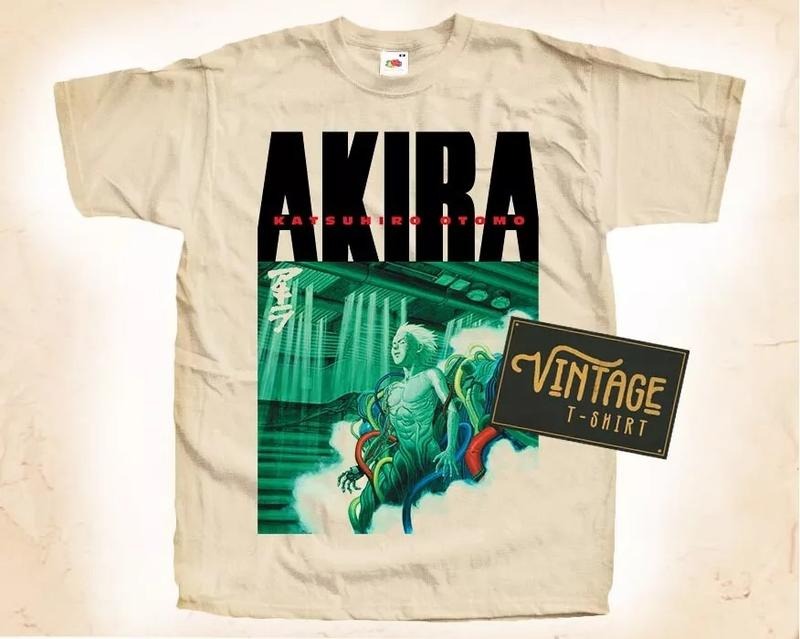 AKIRA 1988 vol 5 T SHIRT Vintage Tee Movie Poster Natural Beige Sizes S to 5XL Hoodie, Sweatshirt | PureTeeCo.com