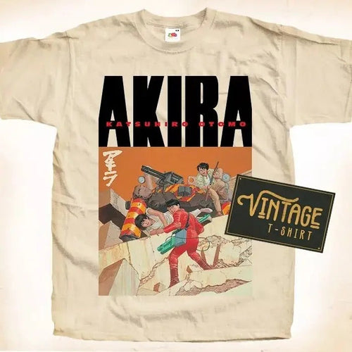 AKIRA 1988 vol 6 T SHIRT Vintage Tee Movie Poster Natural Beige Sizes S to 5XL Hoodie, Sweatshirt | PureTeeCo.com