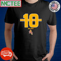 ASU Football Sam Leavitt 10 Stripe Sparky the Sun Devil shirt