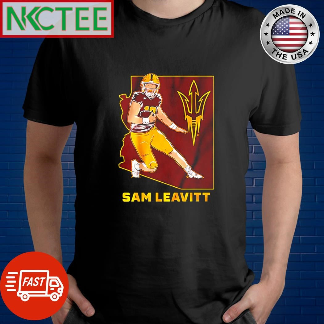 ASU Football Sam Leavitt State Star hold ball run shirt