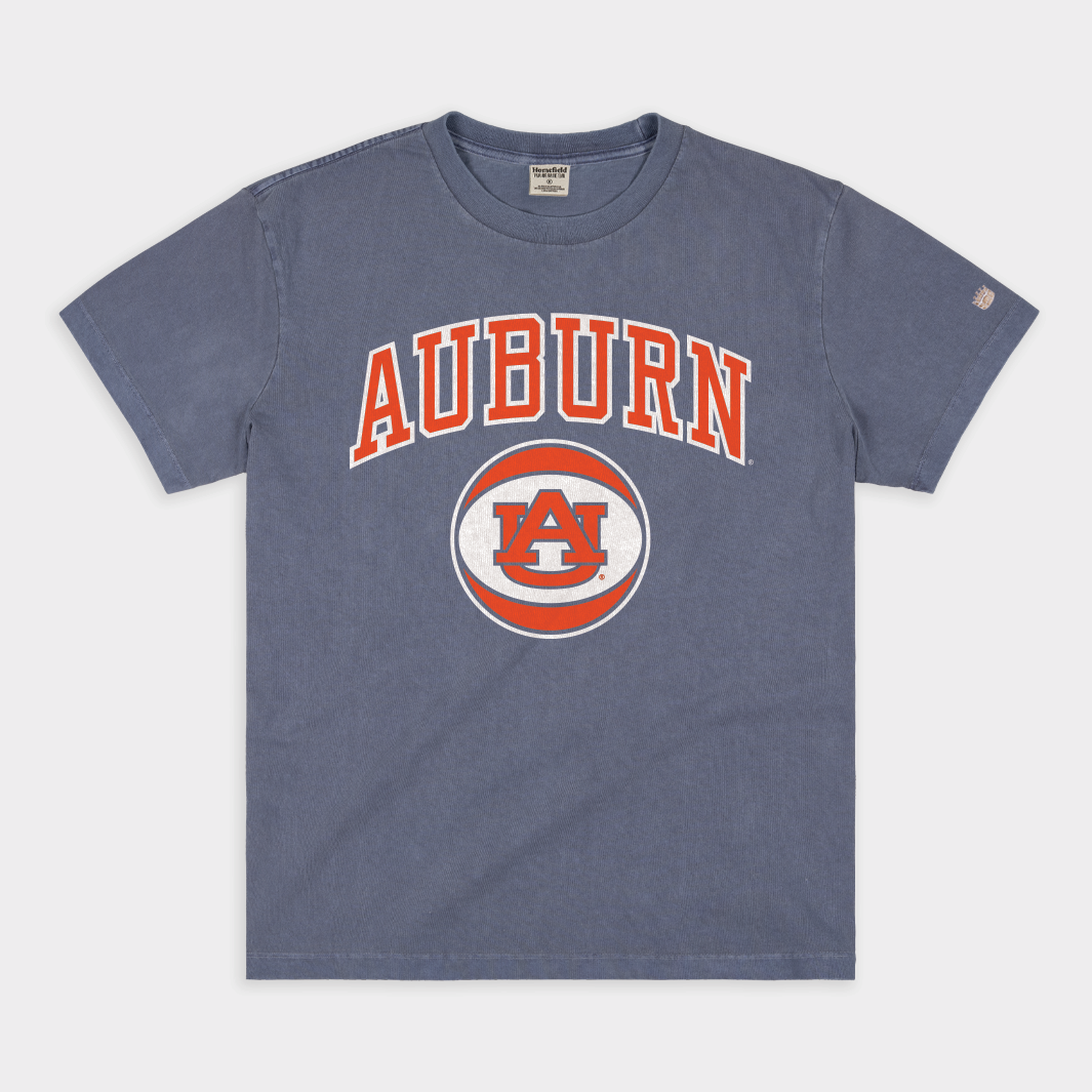 Auburn Tigers Basketball 1980s Warmup Wordmark Heavyweight Tee Hoodie, Sweatshirt | PureTeeCo.com