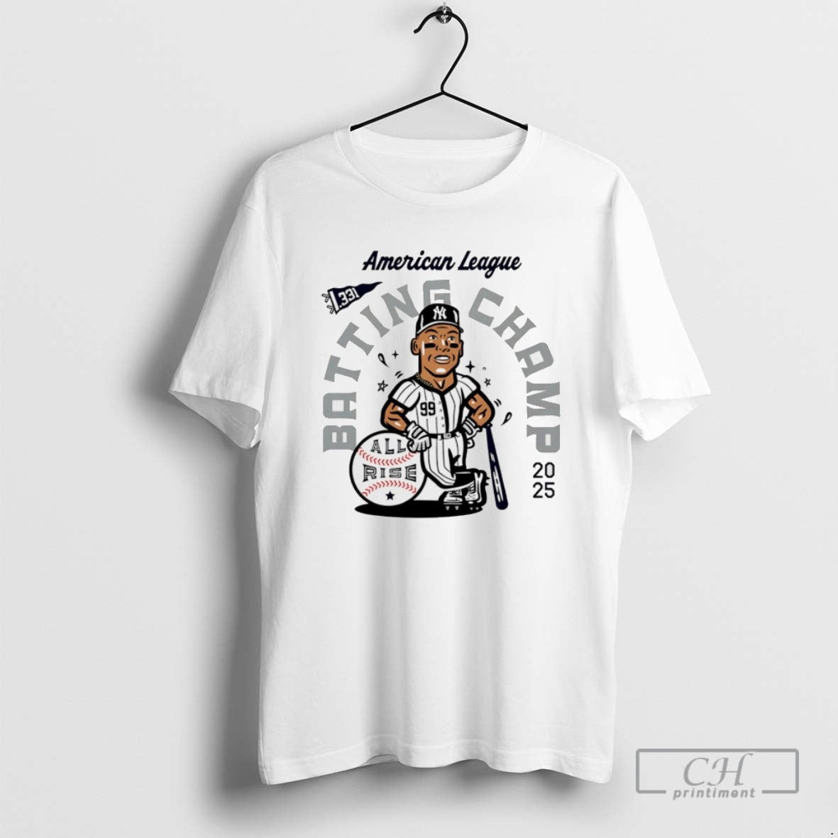 Aaron Judge Ny Yankees American League Batting Champ 2025 T Shirts