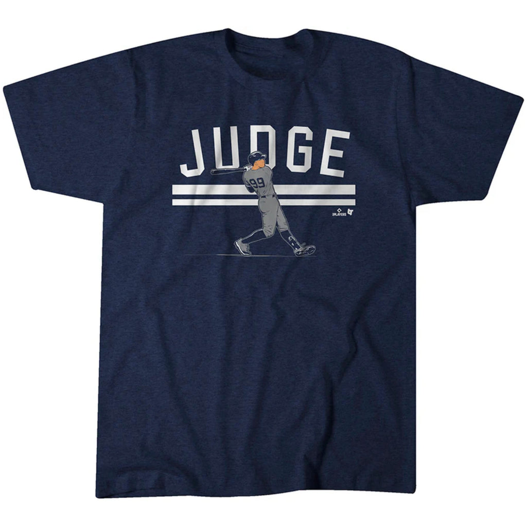 Aaron Judge: Slugger Swing - New York Baseball Adult Unisex Tee Hoodie, Sweatshirt | PureTeeCo.com (Image 1)