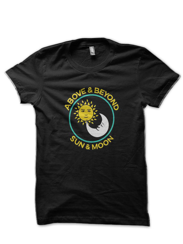 Above And Beyond Sun And Moon Black T-Shirt Hoodie, Sweatshirt | PureTeeCo.com