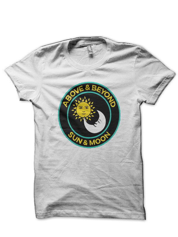 Above And Beyond Sun And Moon White T-Shirt Hoodie, Sweatshirt | PureTeeCo.com