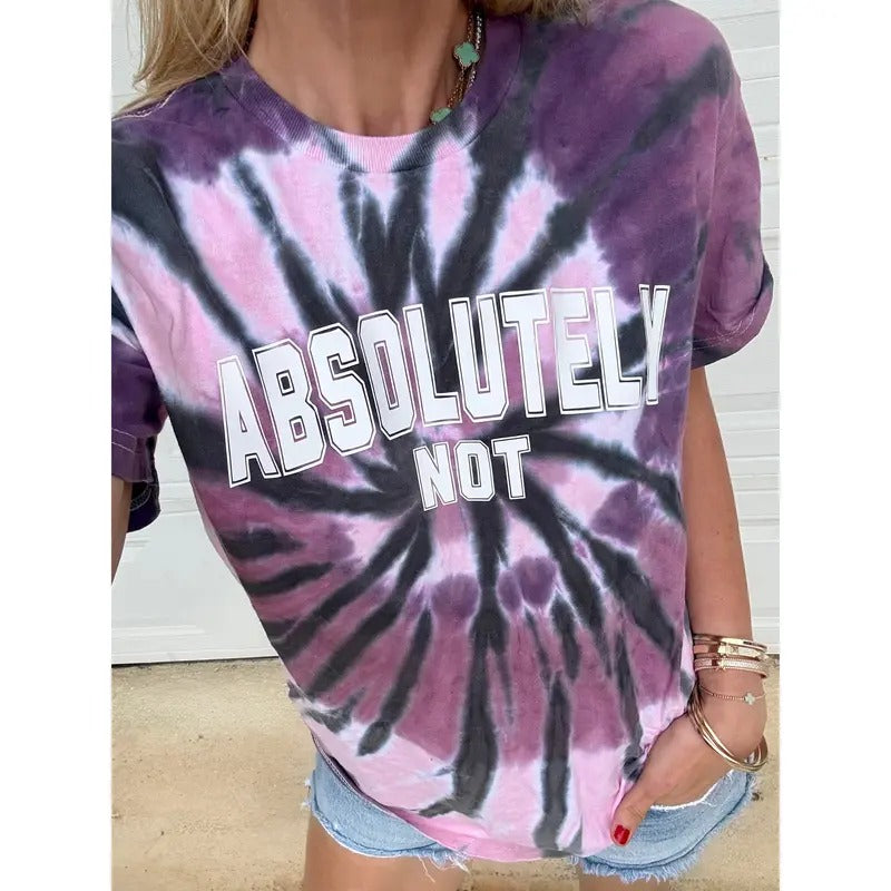 Absolutely Not Blackberry Swirl Tie-Dye Tee Hoodie, Sweatshirt | PureTeeCo.com
