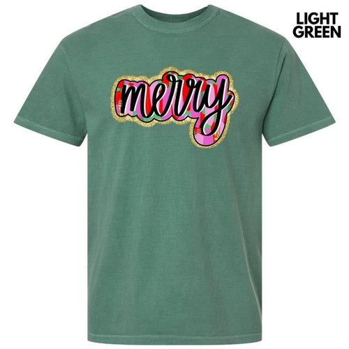 Abstract Colorful Merry Comfort Colors T-Shirt 'NLB' Hoodie, Sweatshirt | PureTeeCo.com