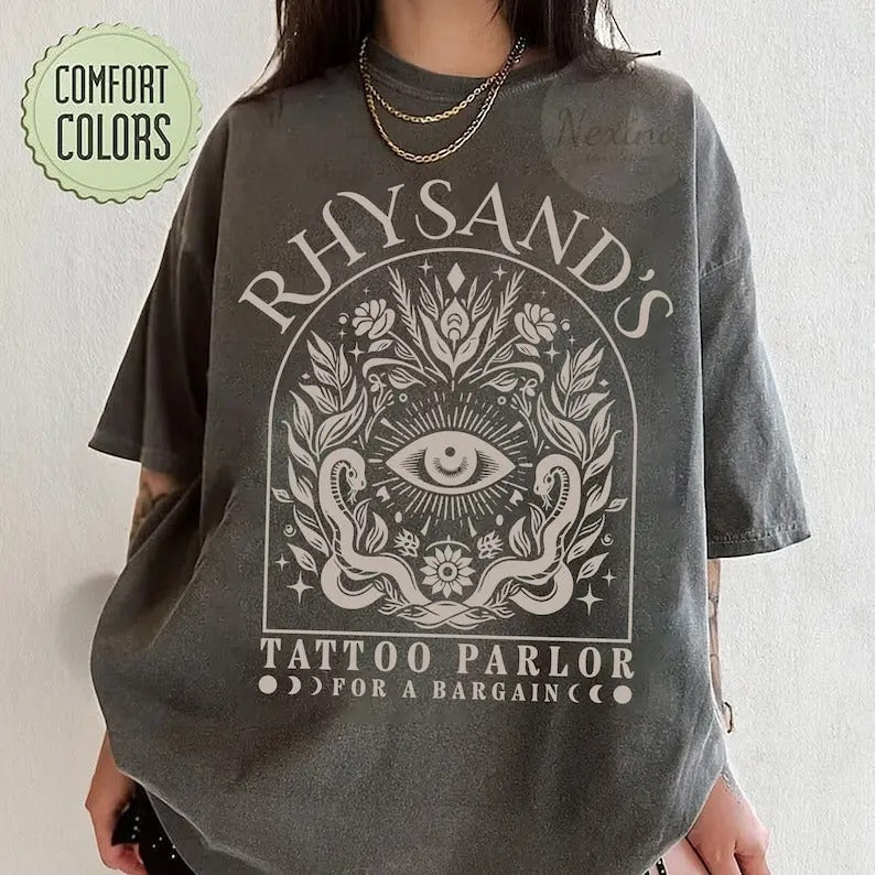 Acotar Velaris Rhysand's Tattoo Parlor T-Shirt, Feyre And Rhysand, The Night Court Tee, Novel Series Book Lover, Bookish...