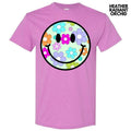 Adorable Floral Happy Face Gildan Short Sleeve T-Shirt 'NLB' Hoodie, Sweatshirt | PureTeeCo.com