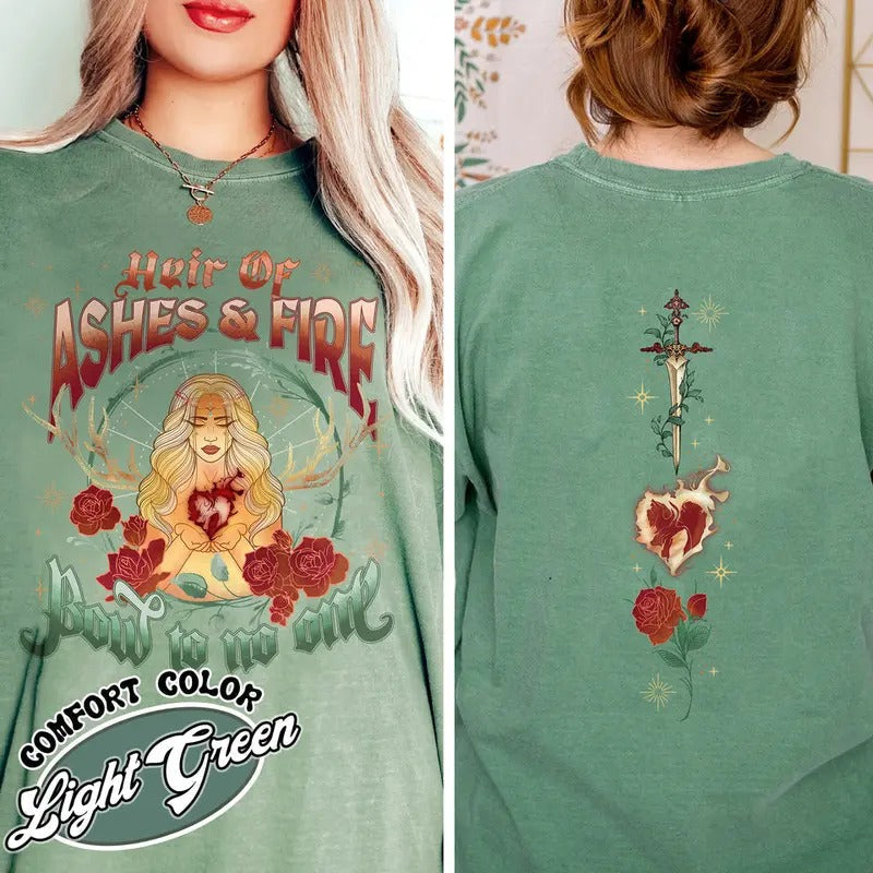 Aelin Galathynius Shirts, Fireheart Shirt, Gift for Book Lover, TOG Merch Hoodie, Sweatshirt | PureTeeCo.com