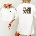 Aesthetic Faith Over Fear Shirt Bible Verse Tshirt Faith T-shirt Gift Tee Comfort Tshirt Religious Tshirtchristian...