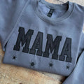 Aesthetic Mama Spider Spooky Season Embroidered Crewneck Sweatshirt T-Shirts, Hoodie | PureTeeCo.com