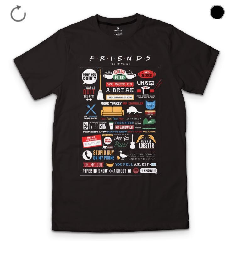 Friends Black Tee Style002 Hoodie, Sweatshirt | PureTeeCo.com