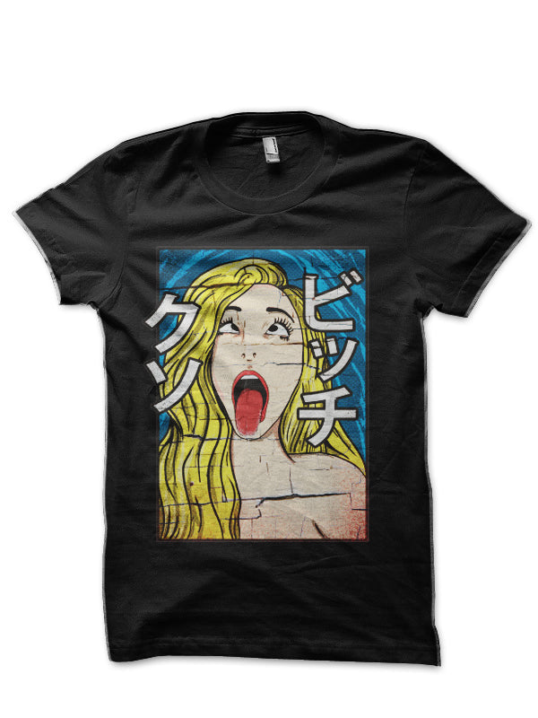 Kuso Bitchy â€“ AHEGAO GIRL I (In DIstressed Style) T-Shirt Hoodie, Sweatshirt | PureTeeCo.com